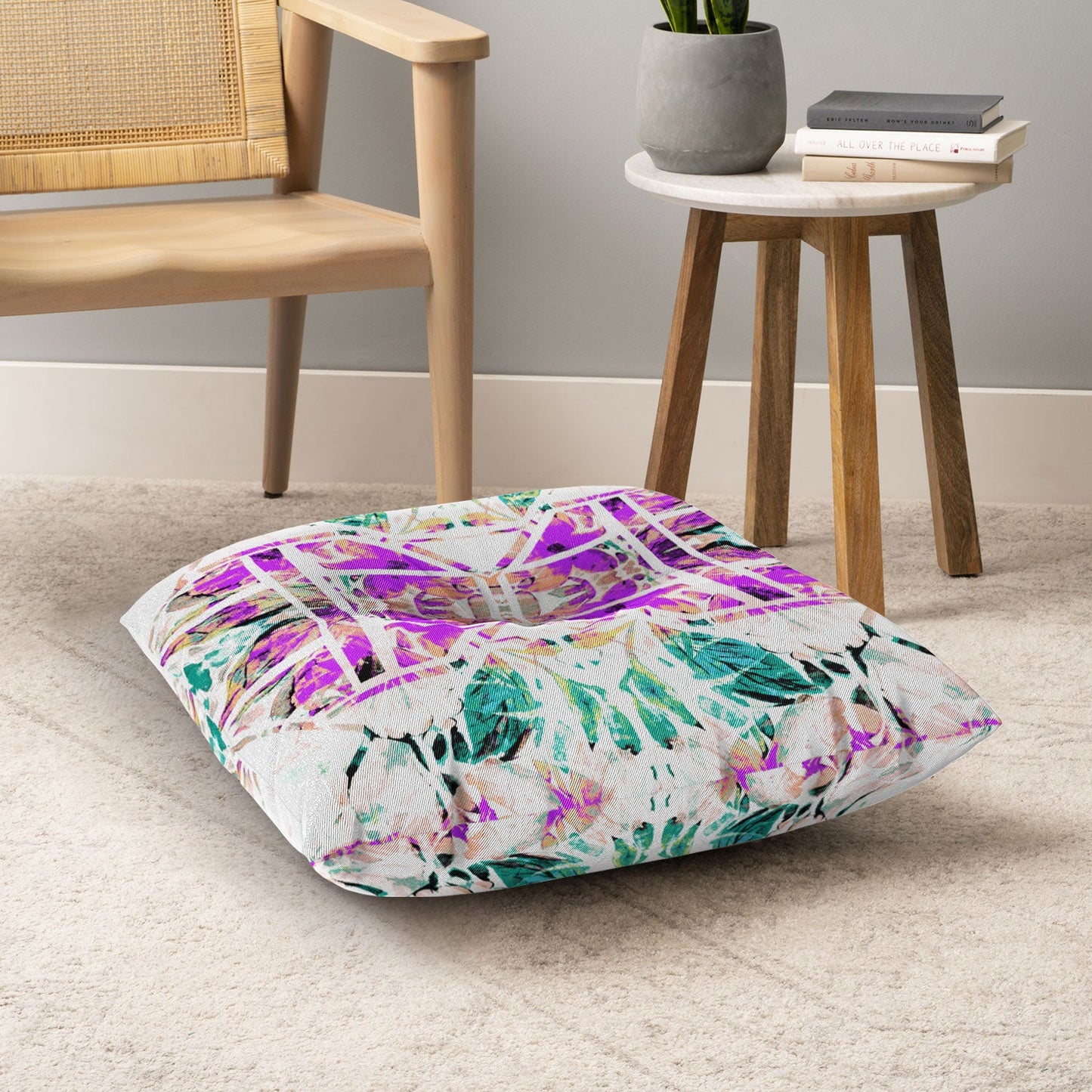 Gabriela Fuente geofloral Floor Pillow Square