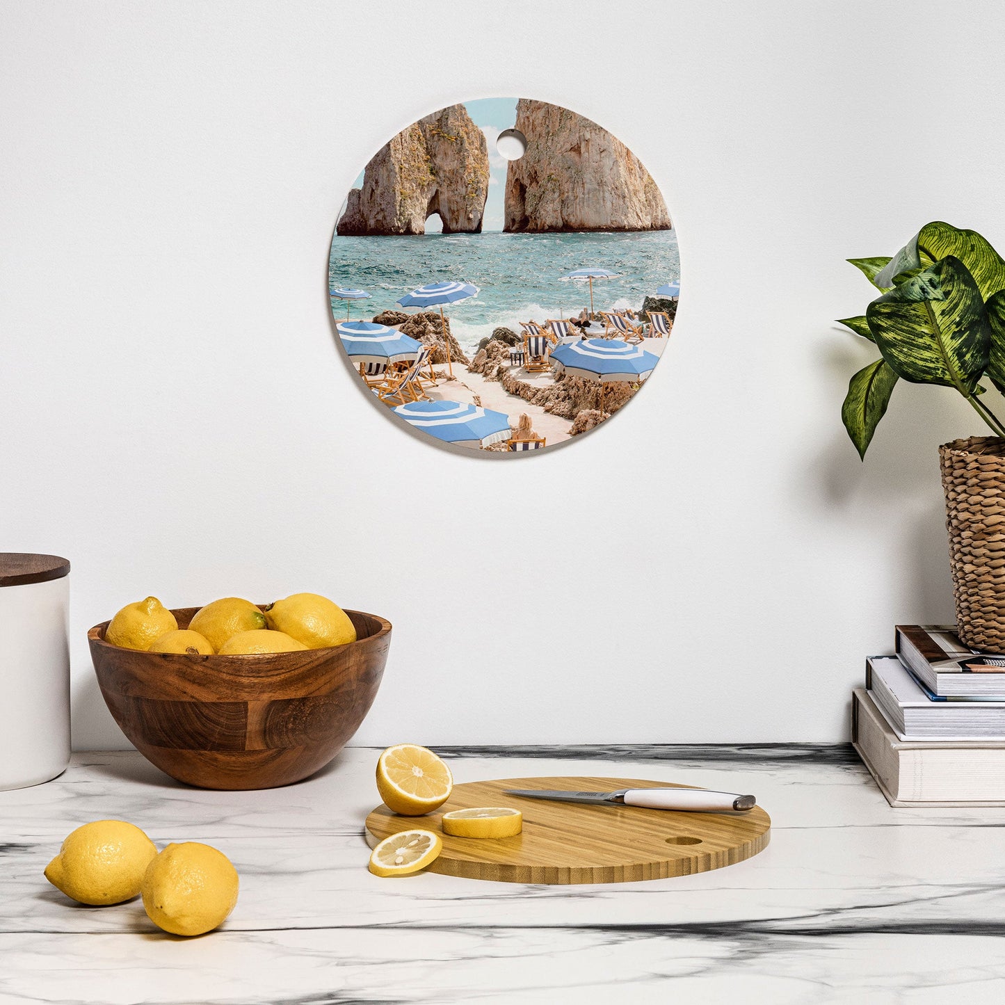 Gal Design La Fontelina Beach Cutting Board Round