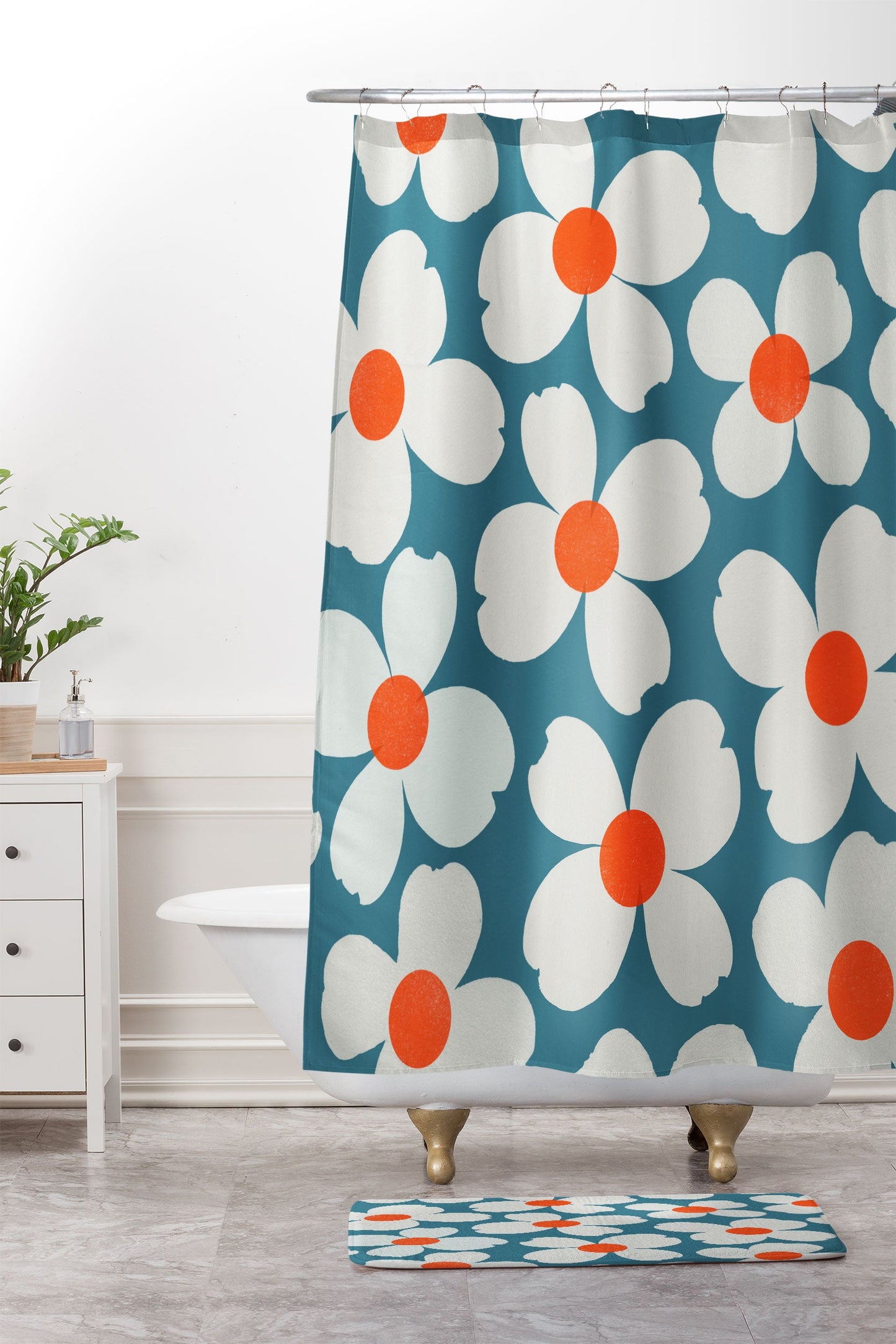 Garima Dhawan dogwood 21 Shower Curtain And Mat