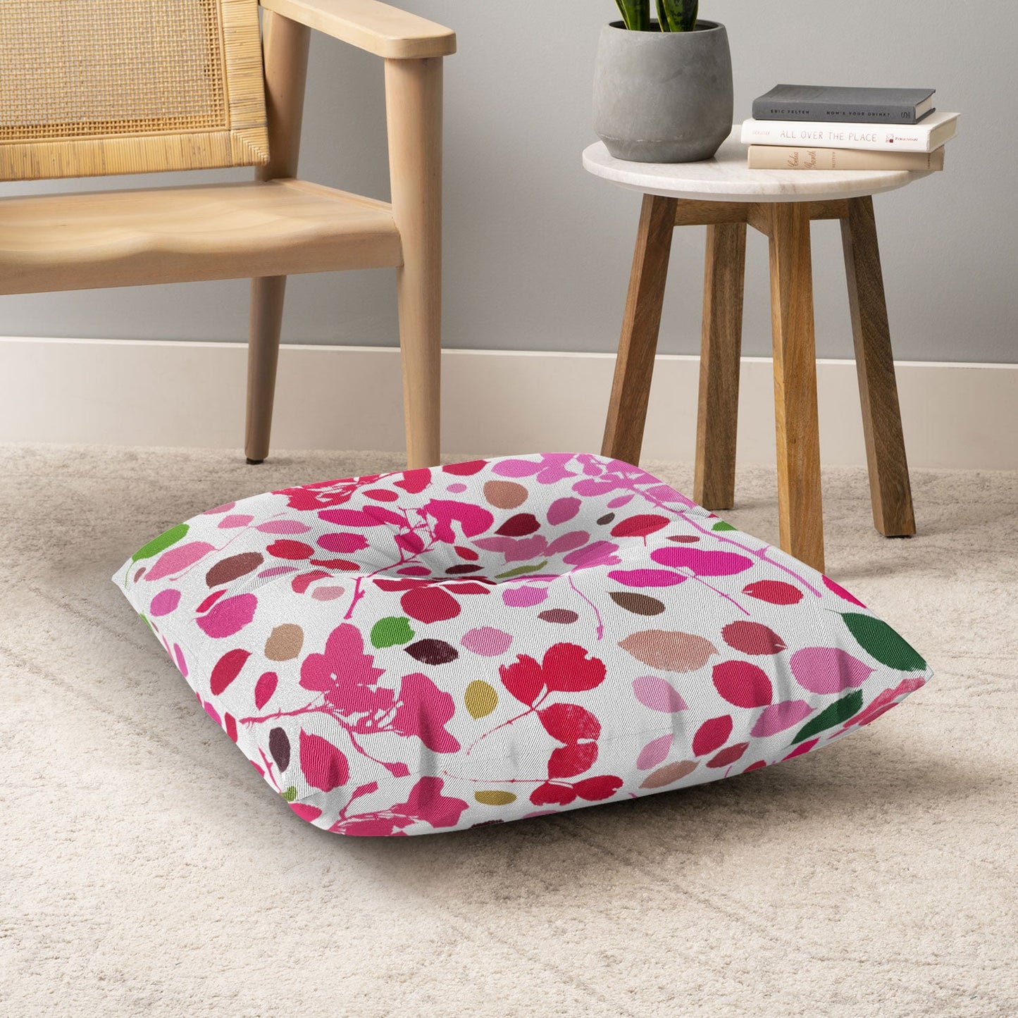 Garima Dhawan wildrose 3 Floor Pillow Square