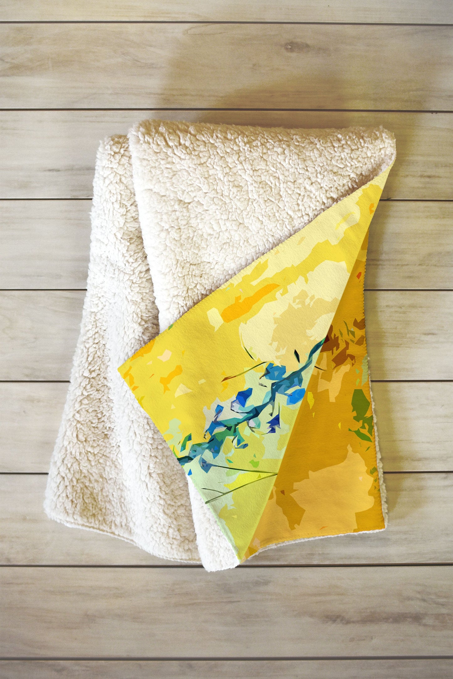 Ginette Fine Art Poppies Provence Fleece Throw Blanket