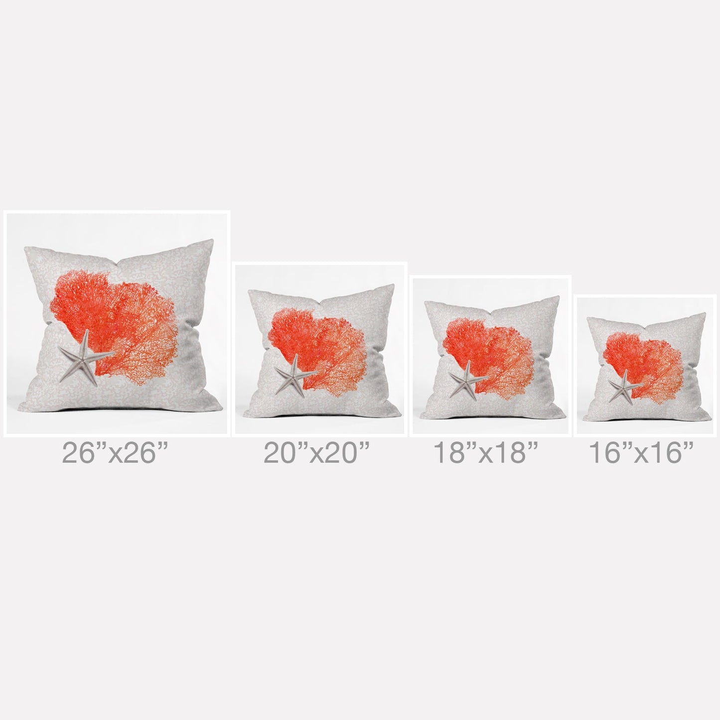 Hadley Hutton Coral Sea Collection 4 Throw Pillow