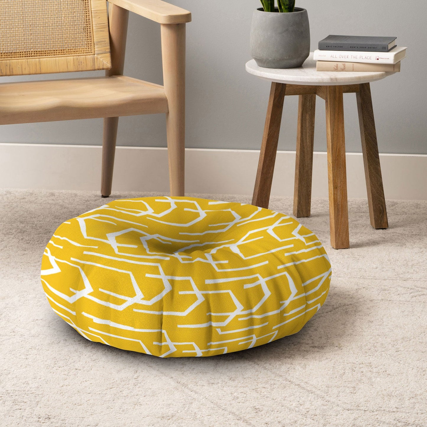 Heather Dutton Going Places Sunkissed Floor Pillow Round