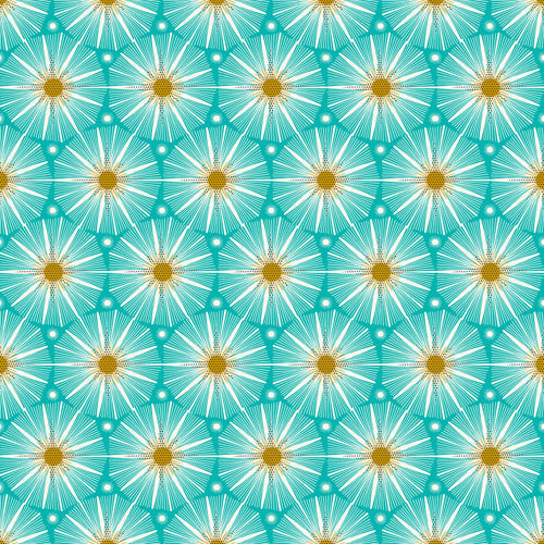 Heather Dutton Supernova Aqua Shower Curtain