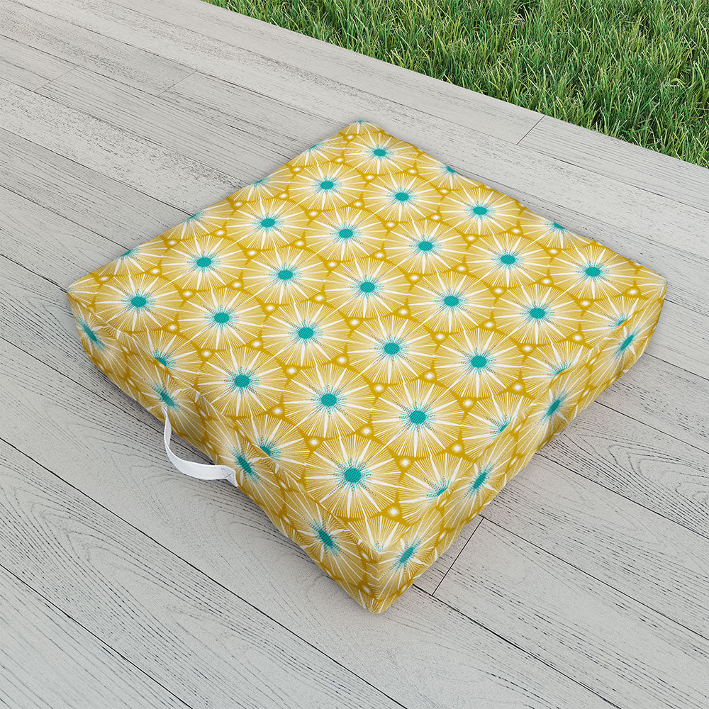 Heather Dutton Supernova Yellow Outdoor Floor Cushion