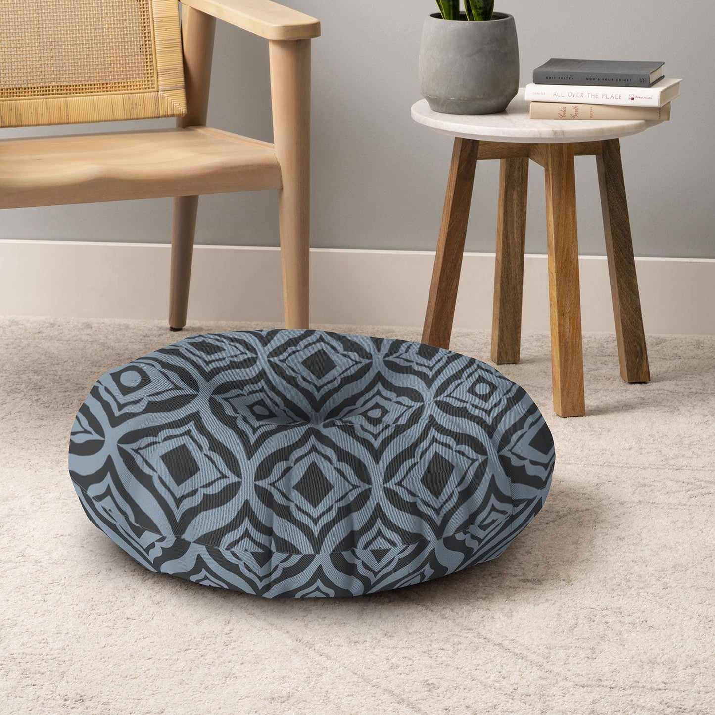 Heather Dutton Trevino Dusk Floor Pillow Round