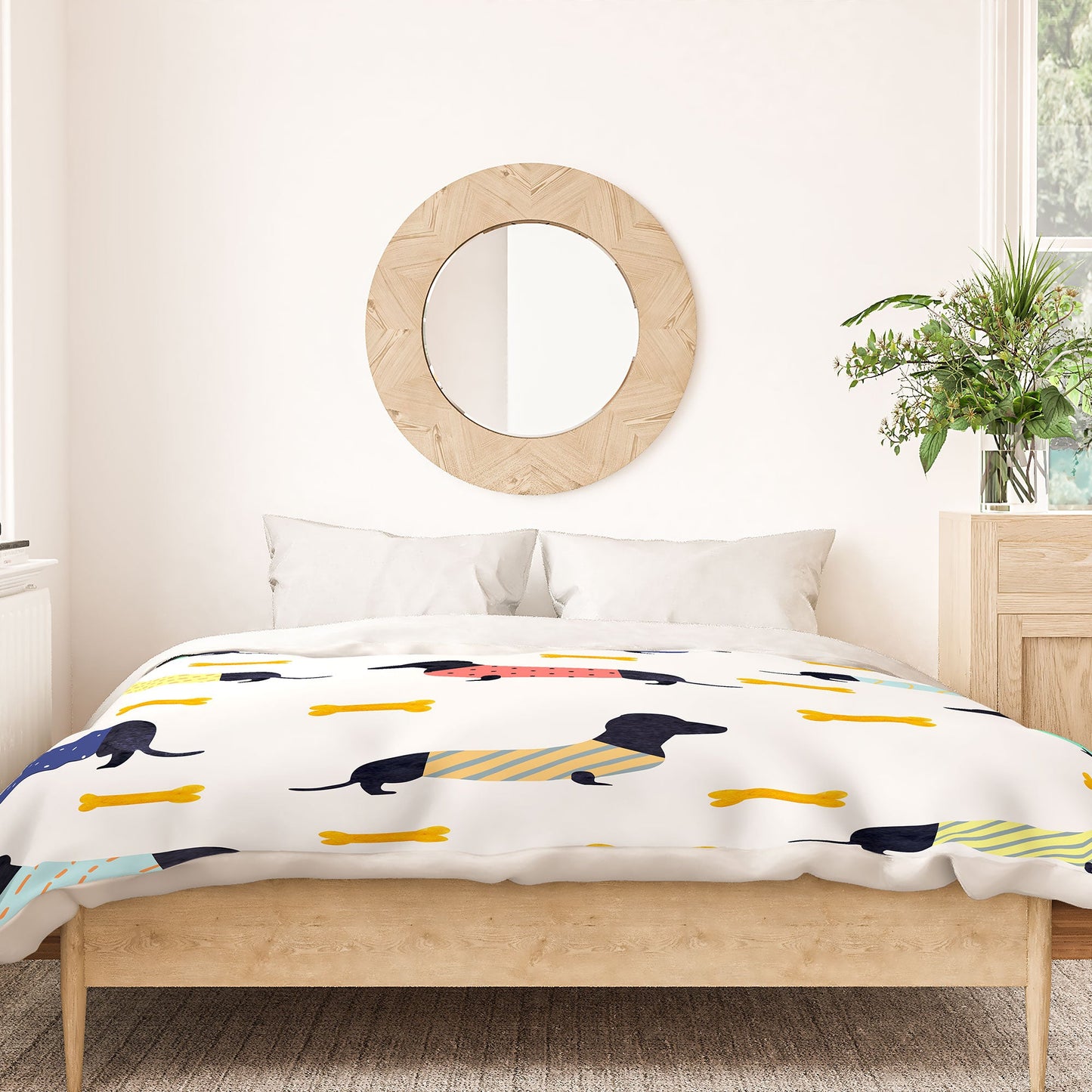 Hello Sayang Doggies Duvet Cover