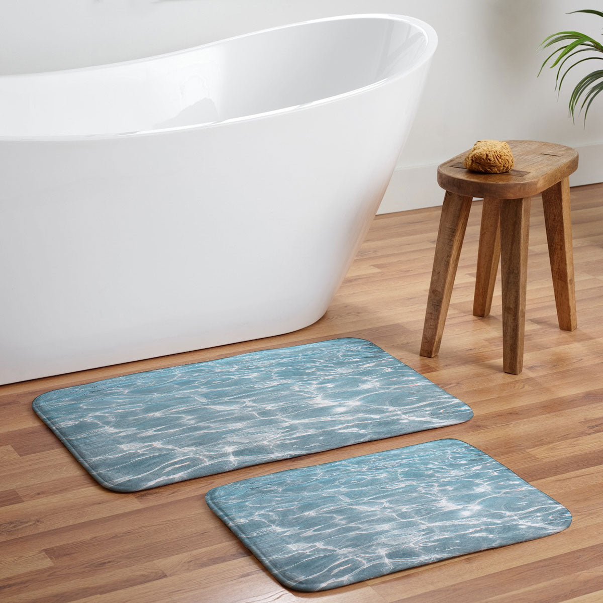 Henrike Schenk - Travel Photography Crystal Clear Blue Water Photo Memory Foam Bath Mat