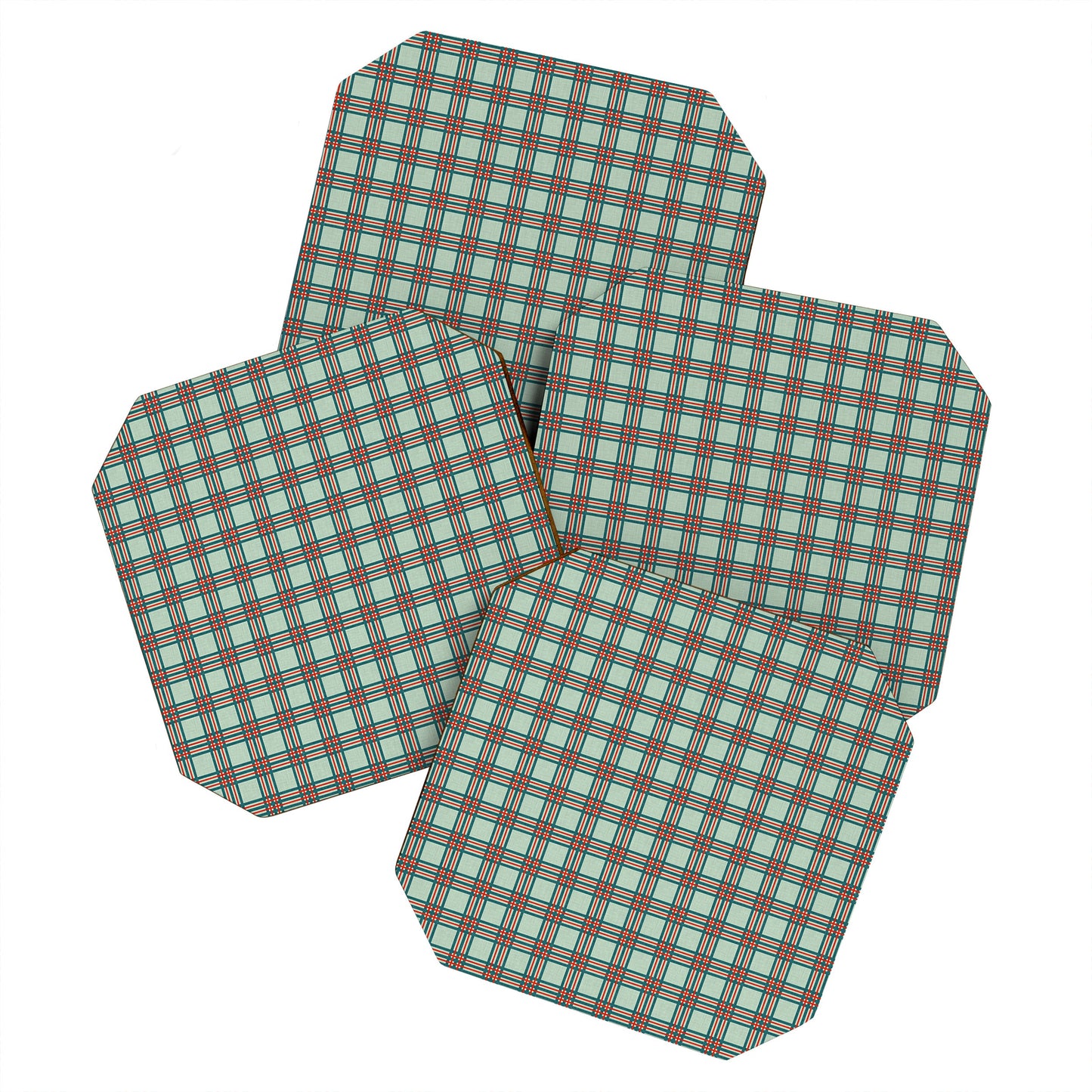 Holli Zollinger Box Plaid Coaster Set