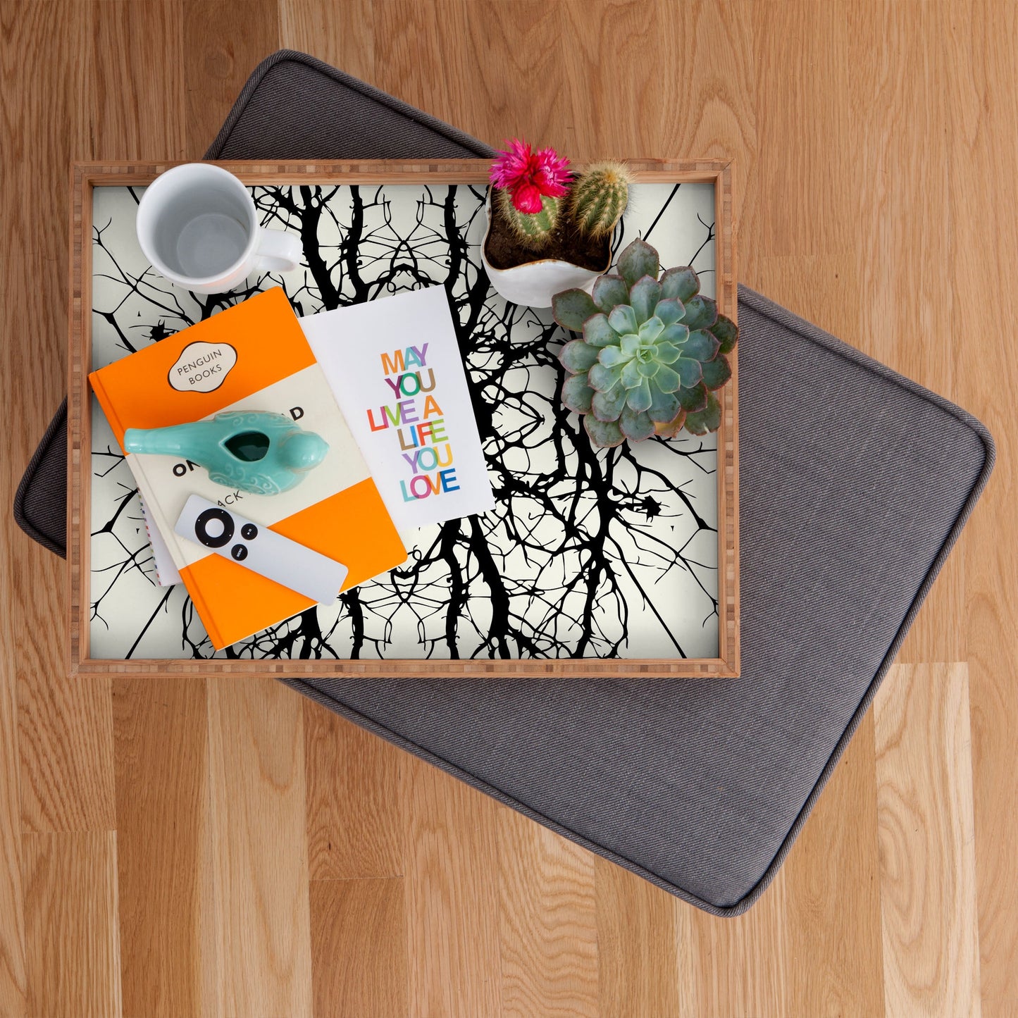 Holli Zollinger Tree Silhouette Black Rectangular Tray