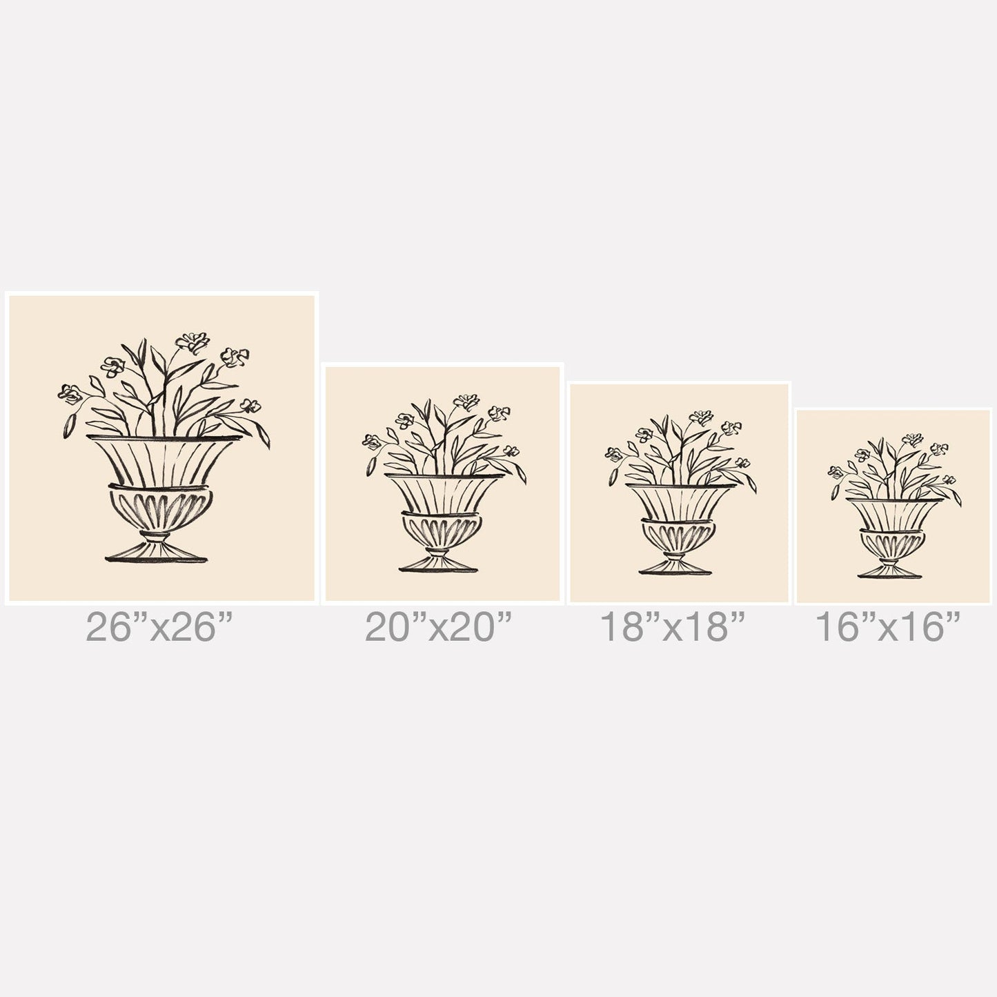 Intemporalis Garden Pot Antique Vase Flower Outdoor Throw Pillow