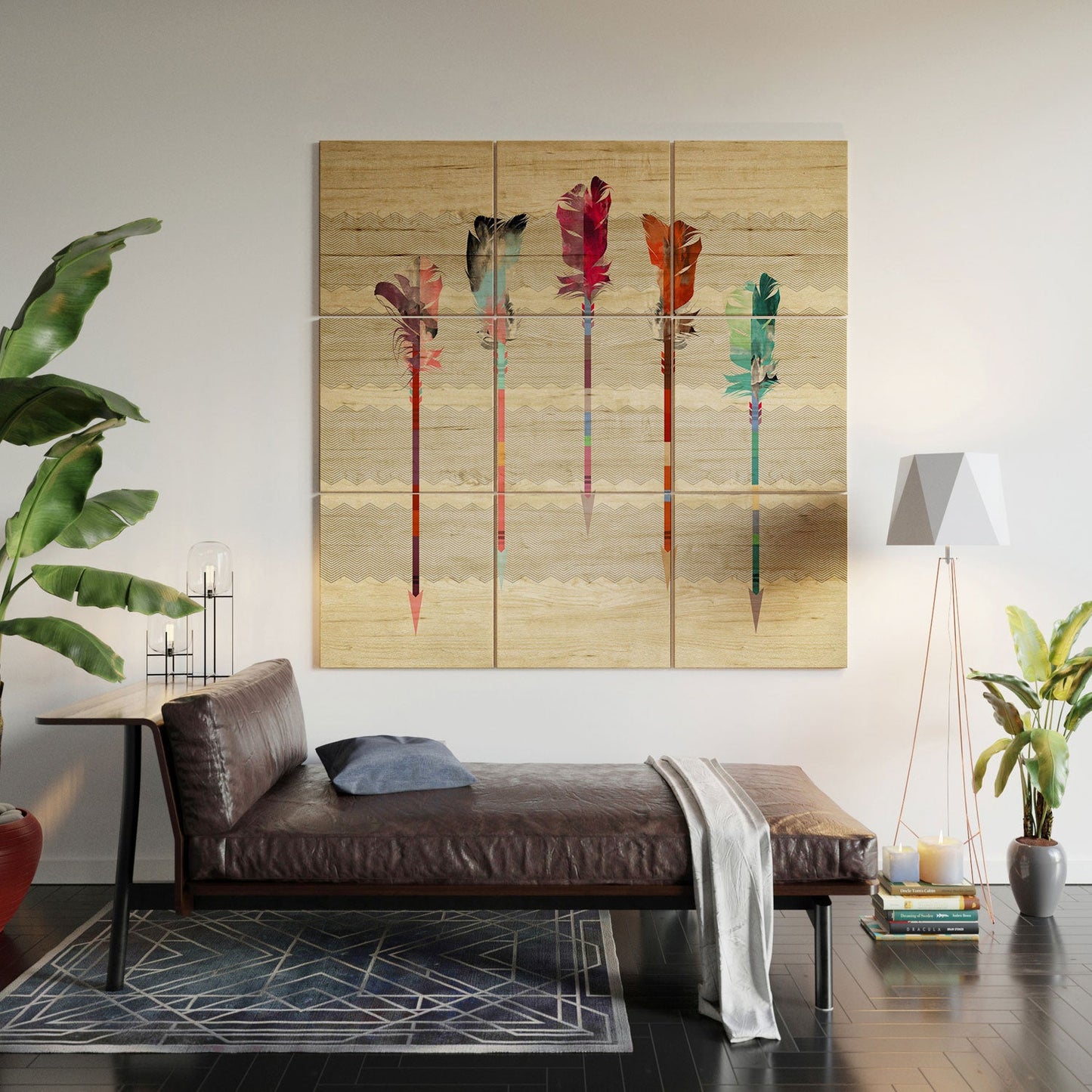 Iveta Abolina Feathered Arrows Wood Wall Mural