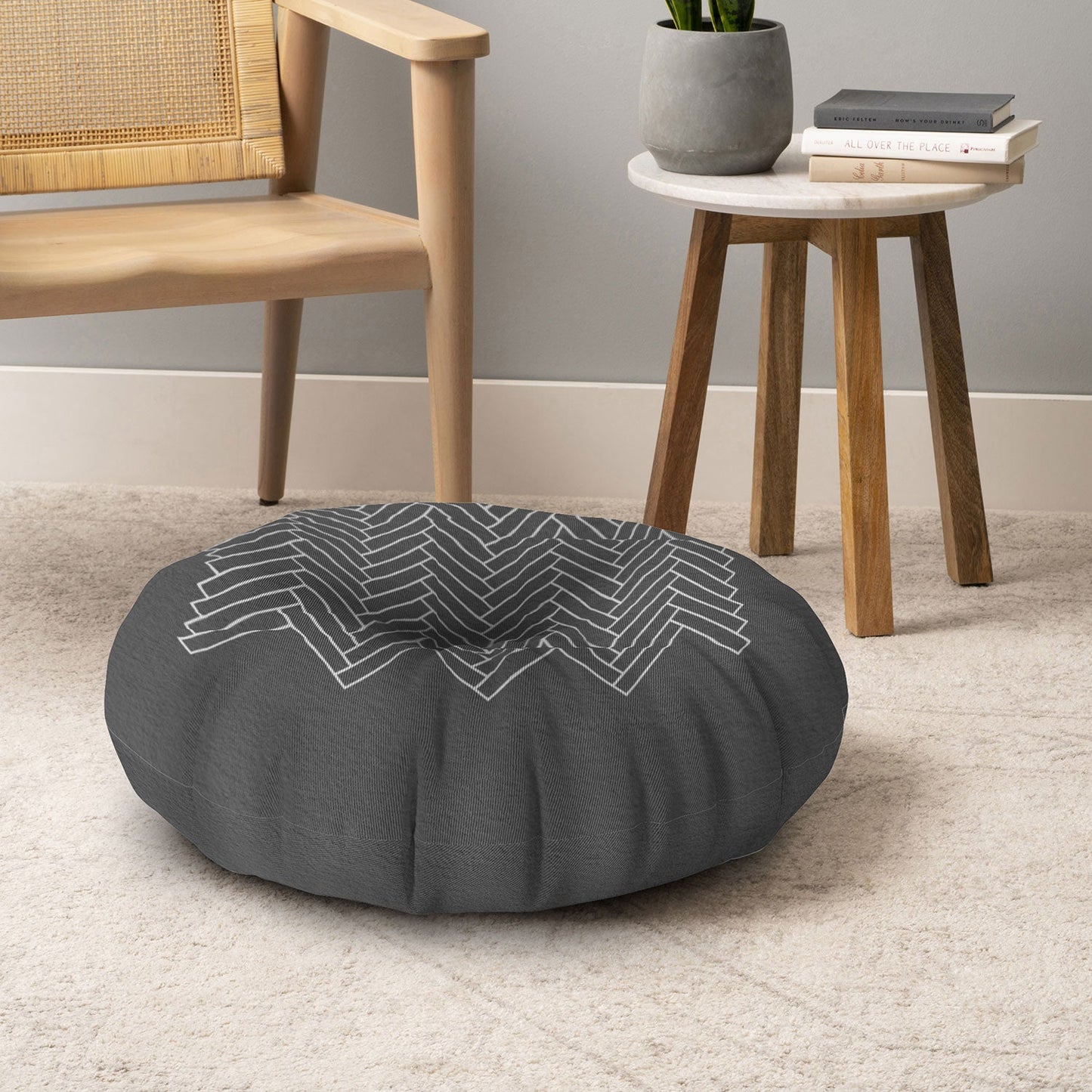 Iveta Abolina Study in Gray IV Floor Pillow Round