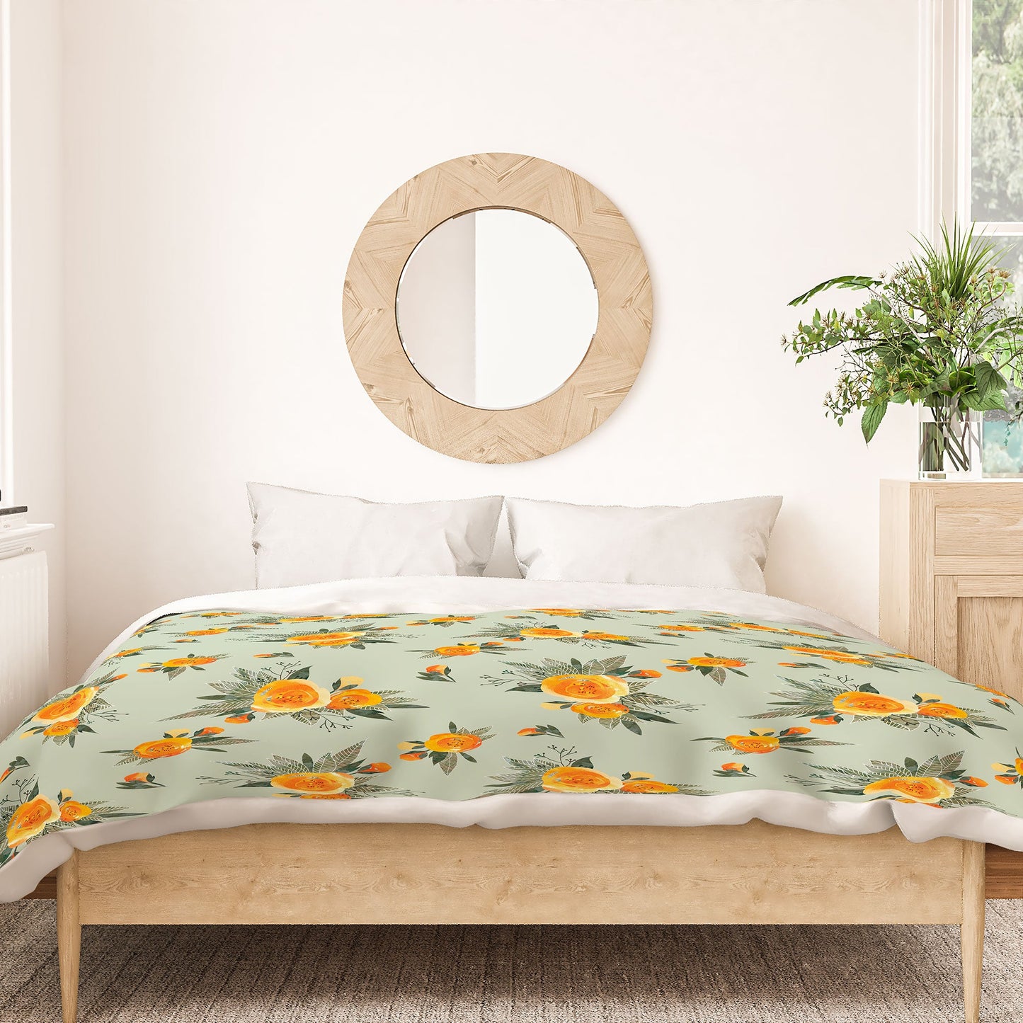 Iveta Abolina Tangerine Burst Duvet Cover