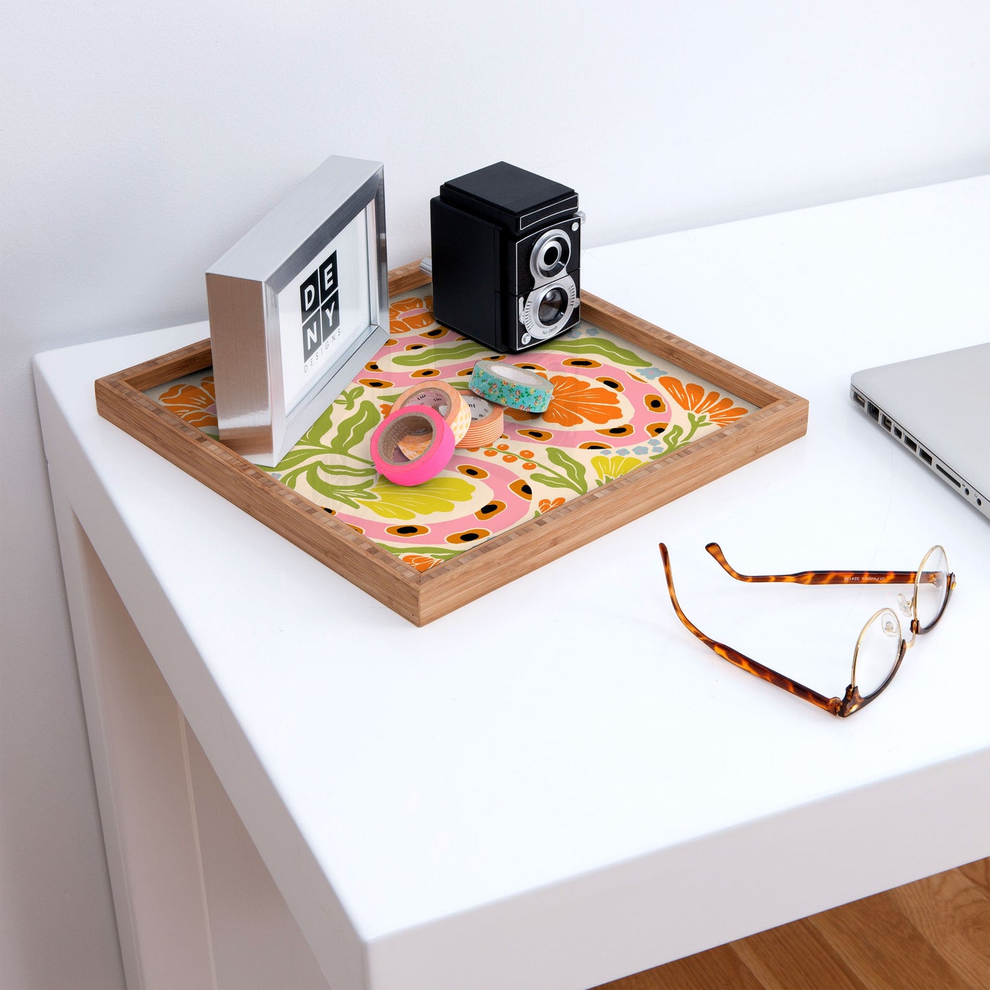 Jaclyn Caris Snake in the Garden Square Tray