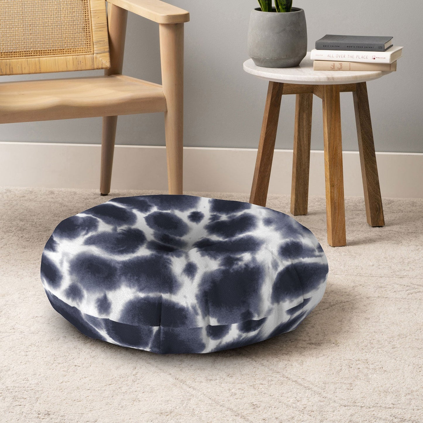 Jacqueline Maldonado Dye Dots Stone Floor Pillow Round
