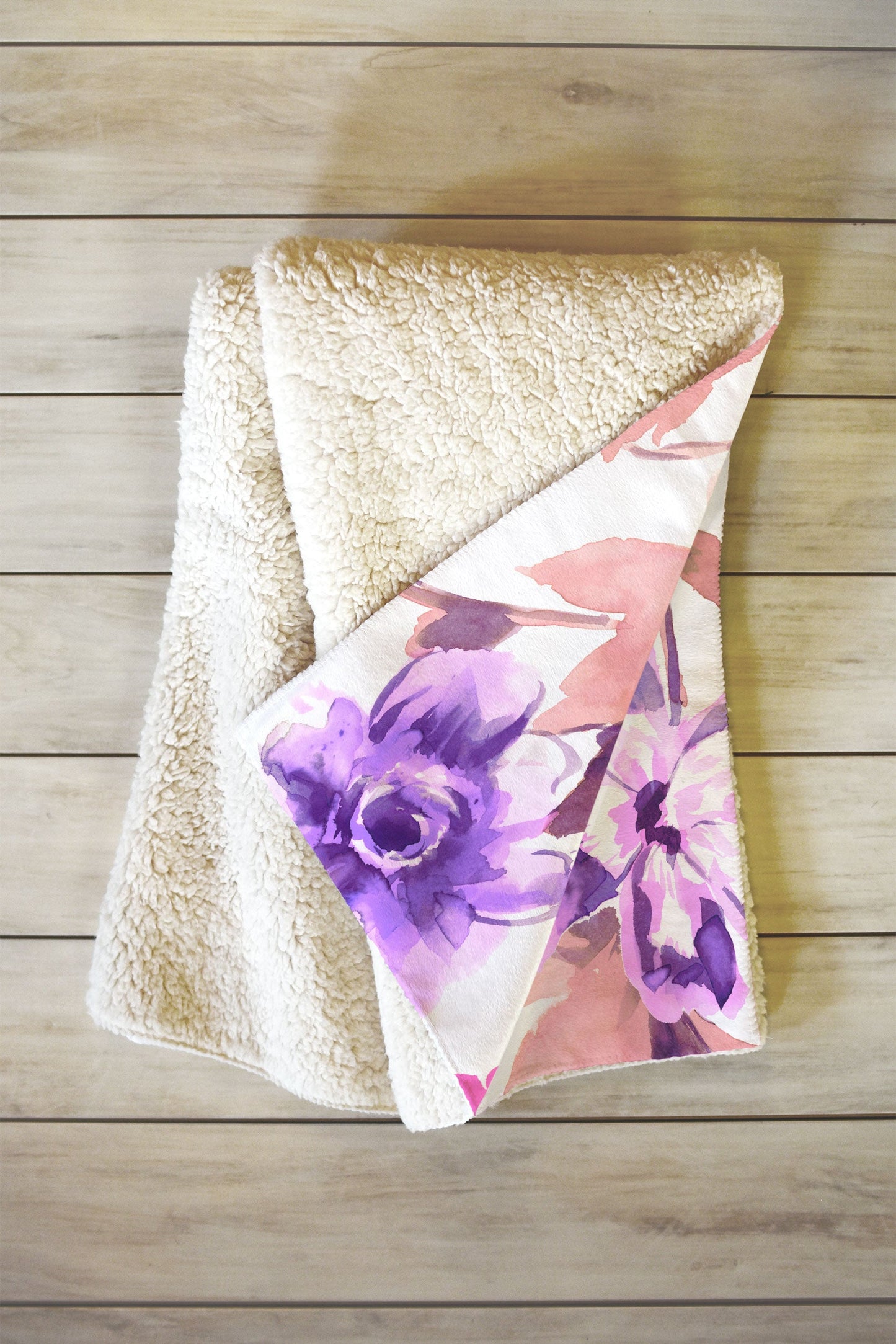 Jacqueline Maldonado Garden Journal Purple Fleece Throw Blanket