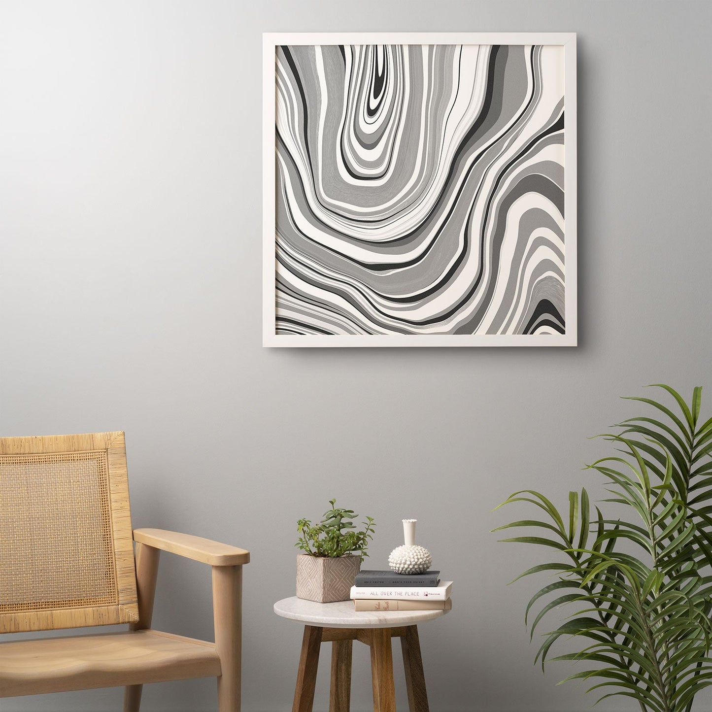 Jacqueline Maldonado Marble Grey Framed Wall Art