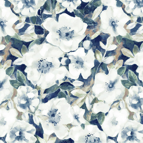 Jacqueline Maldonado Textural Botanical Watercolor Shower Curtain