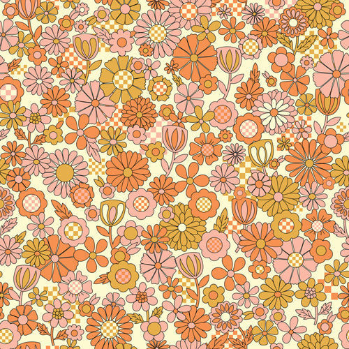 Jenean Morrison Checkered Past in Coral Shower Curtain
