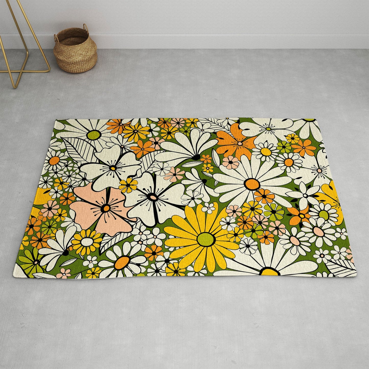 Jenean Morrison Counting Flowers in the 1960s Area Rug