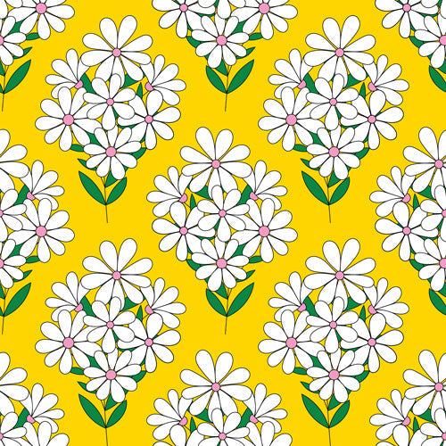 Jenean Morrison Daisy Bouquet Yellow Shower Curtain