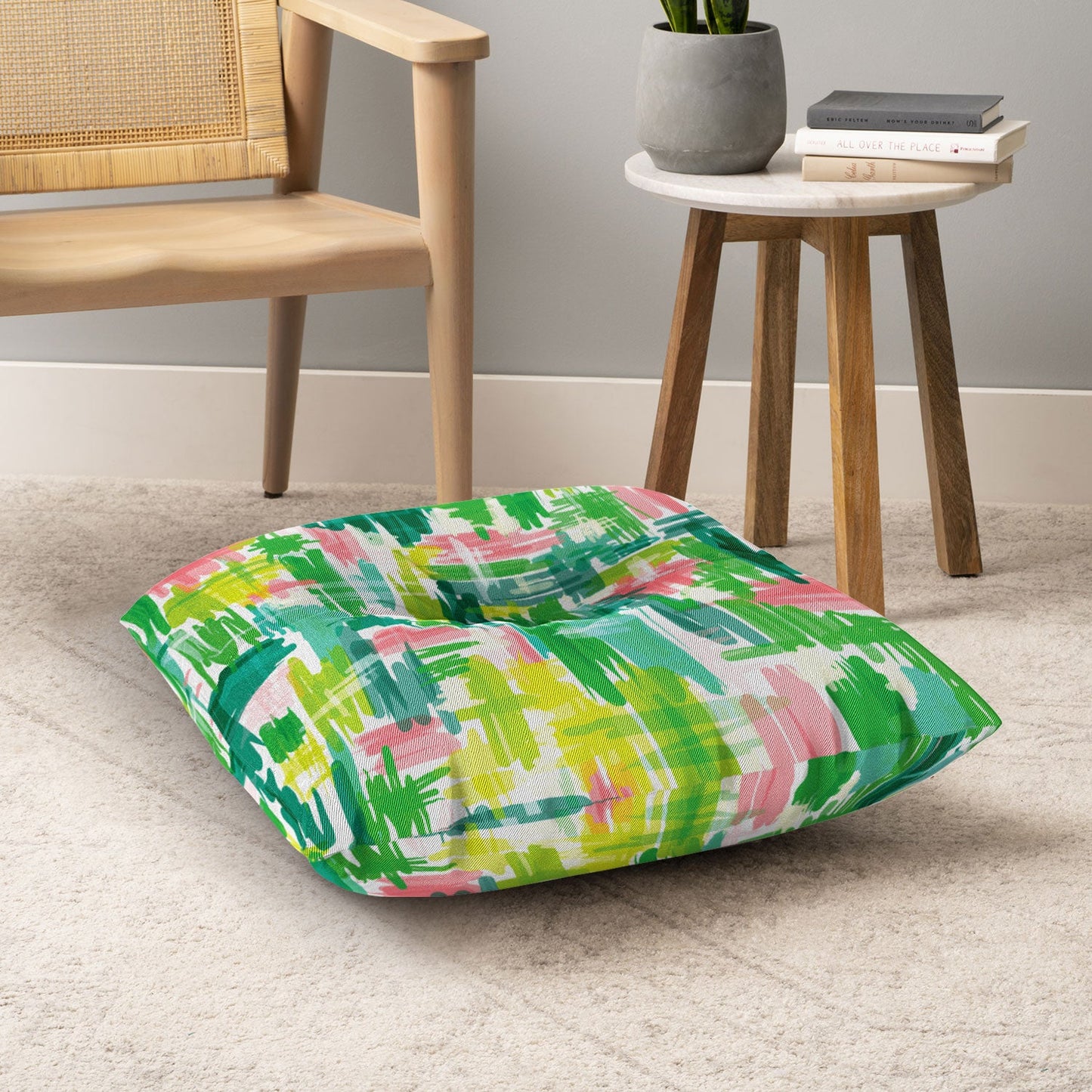 Jenean Morrison Tropical Abstract Floor Pillow Square