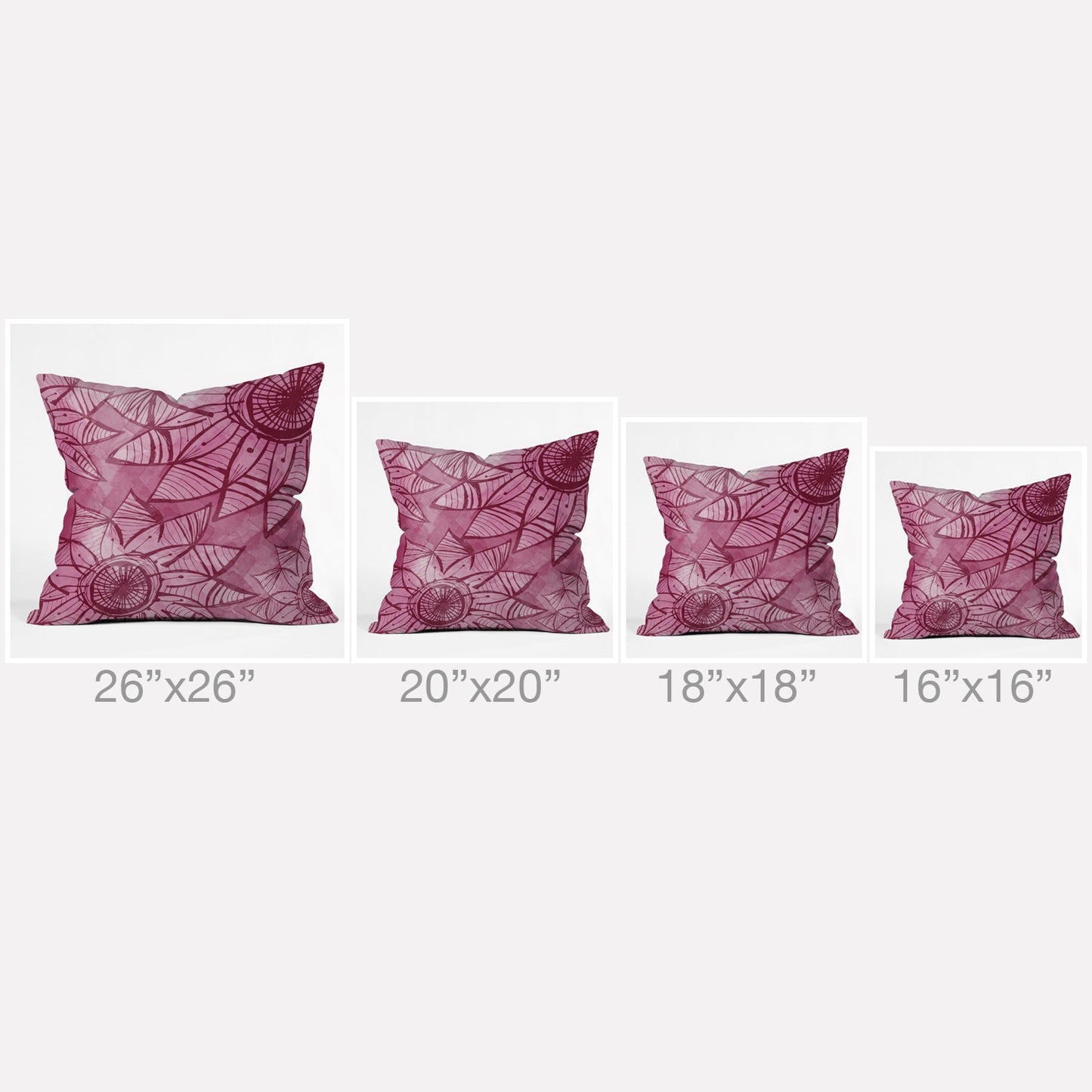 Julia Da Rocha Watercolor Rosa Throw Pillow