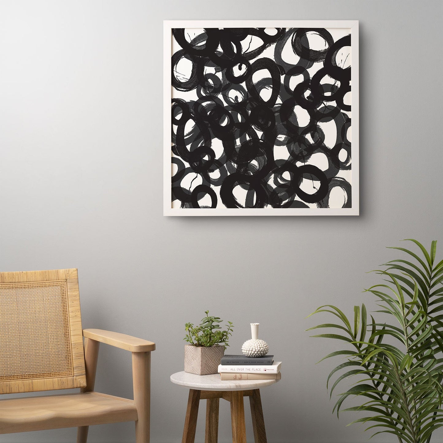 Kent Youngstrom Black Circles Framed Wall Art