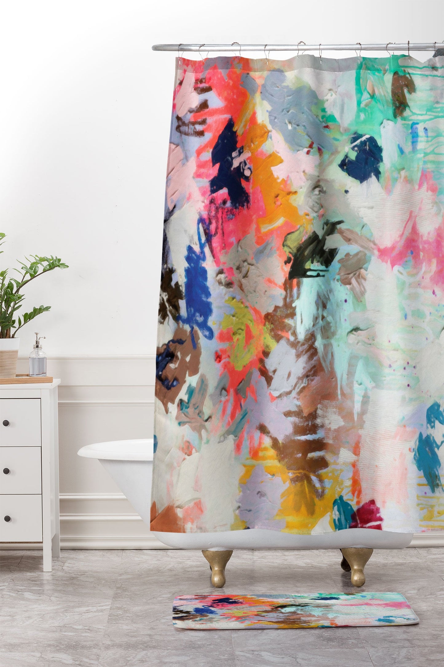 Kent Youngstrom Really Shower Curtain And Mat