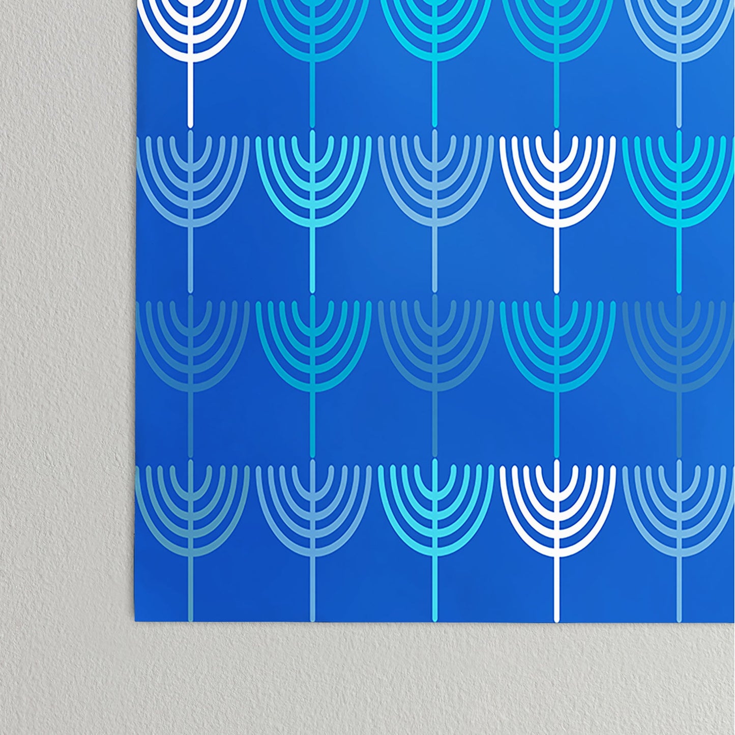 Kierkegaard Design Studio Hanukkah Chanukah Menorah Poster