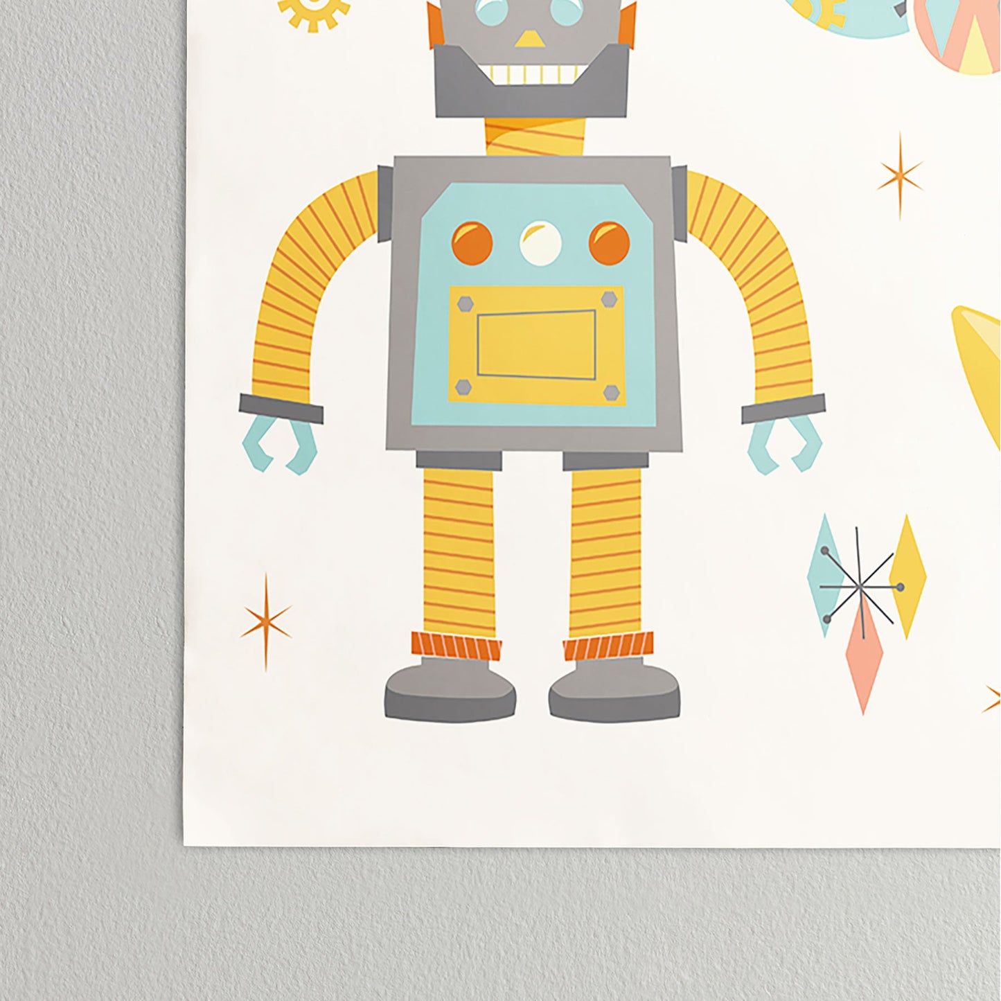 Lathe & Quill Vintage Inspired Robots Poster