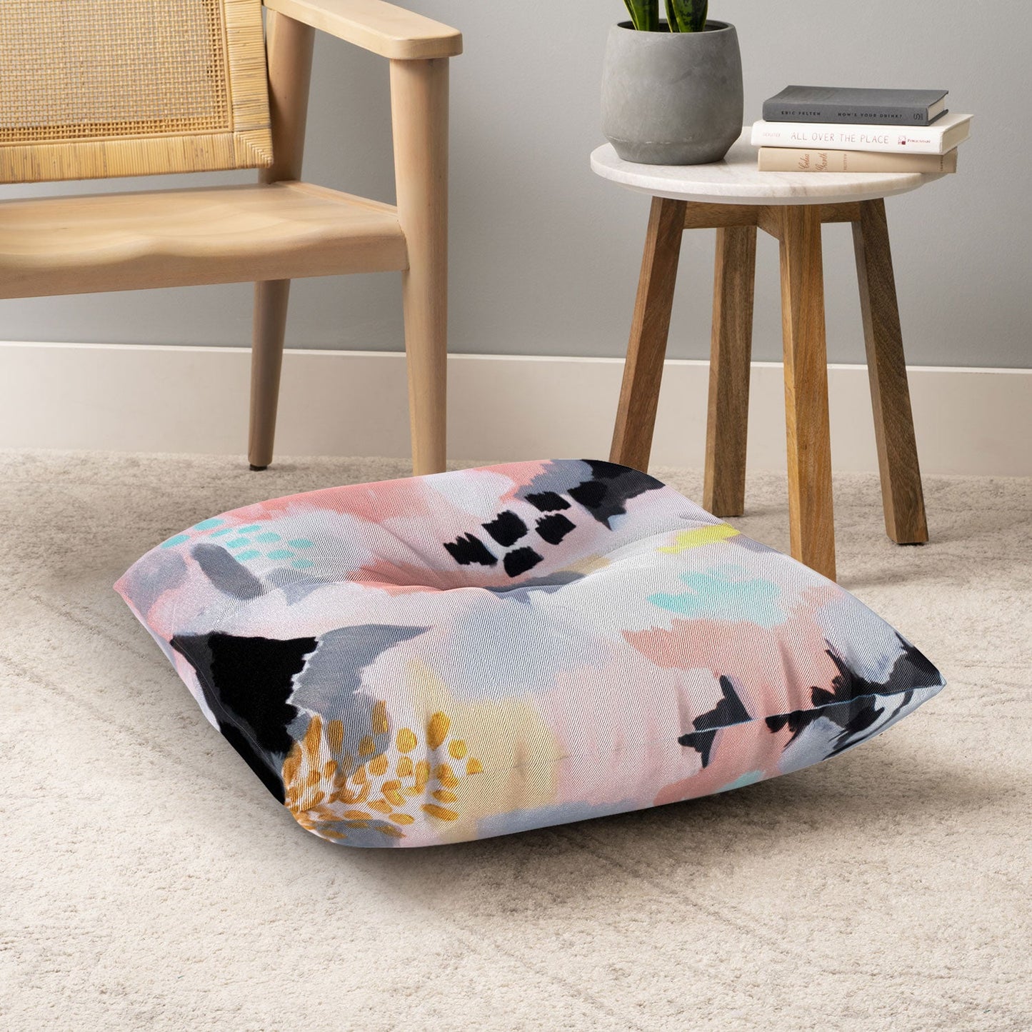 Laura Fedorowicz Serenity Abstract Floor Pillow Square