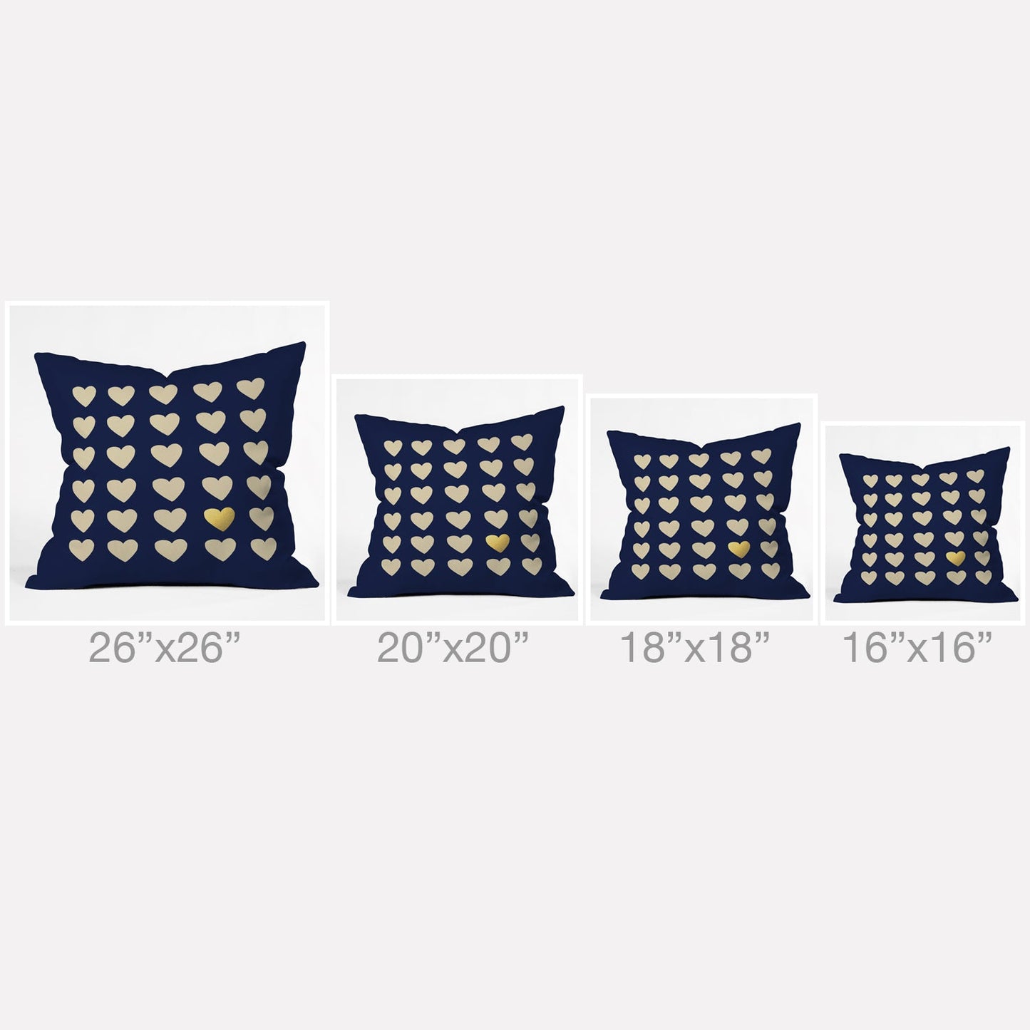 Leah Flores Gold Heart Throw Pillow
