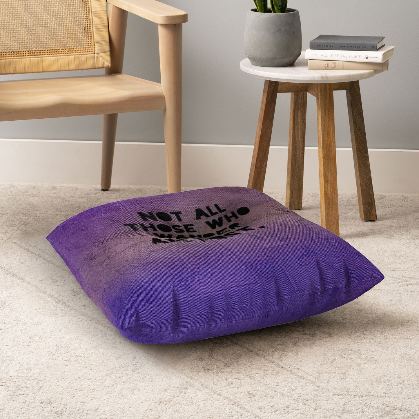 Leah Flores Those Who Wander Floor Pillow Square