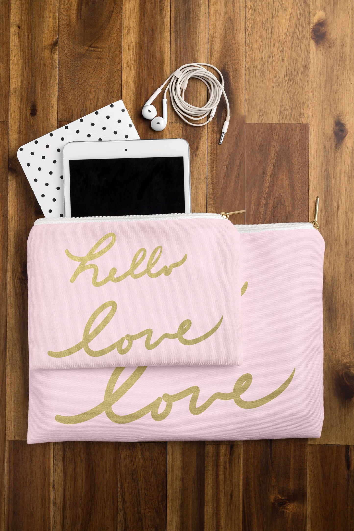Lisa Argyropoulos hello love pink Pouch