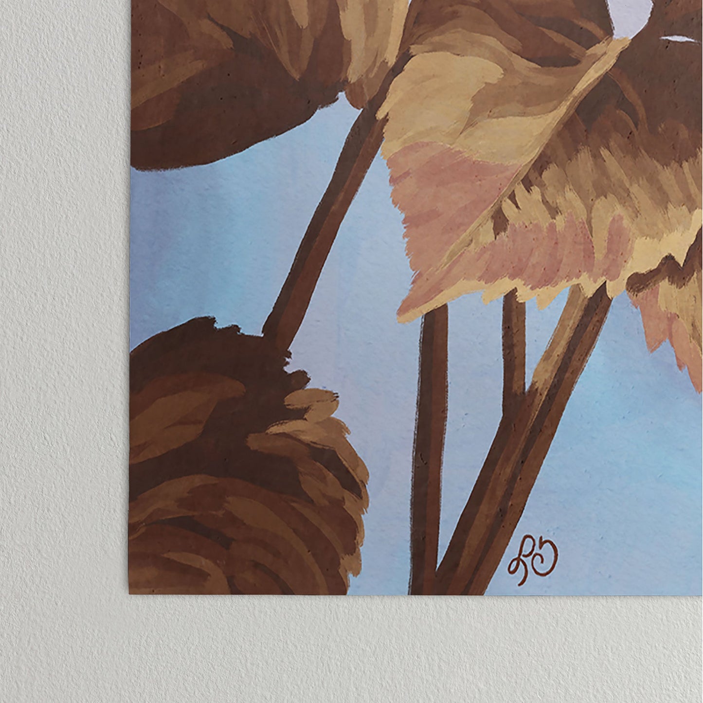 Lisa D Art Designs Vintage Begonia Botanical Poster
