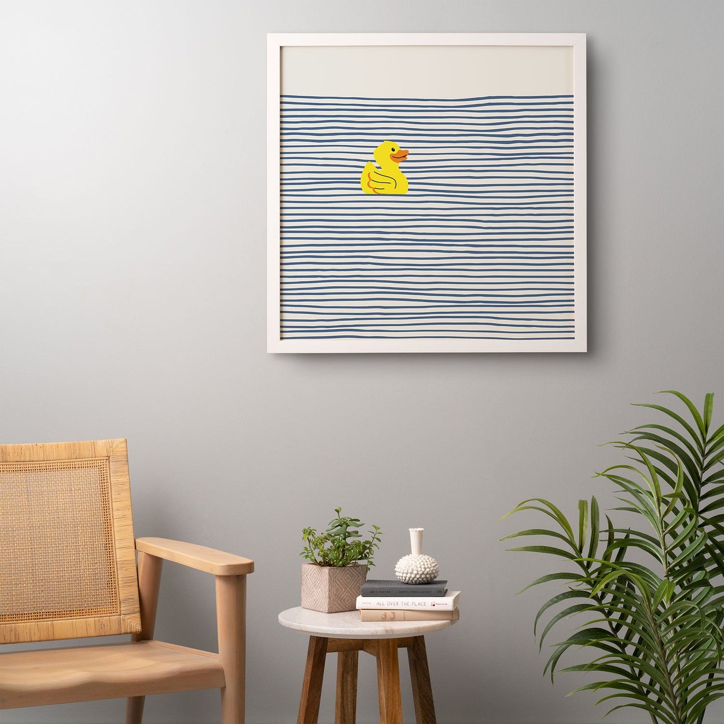 Little Dean Yellow rubber ducky Framed Wall Art