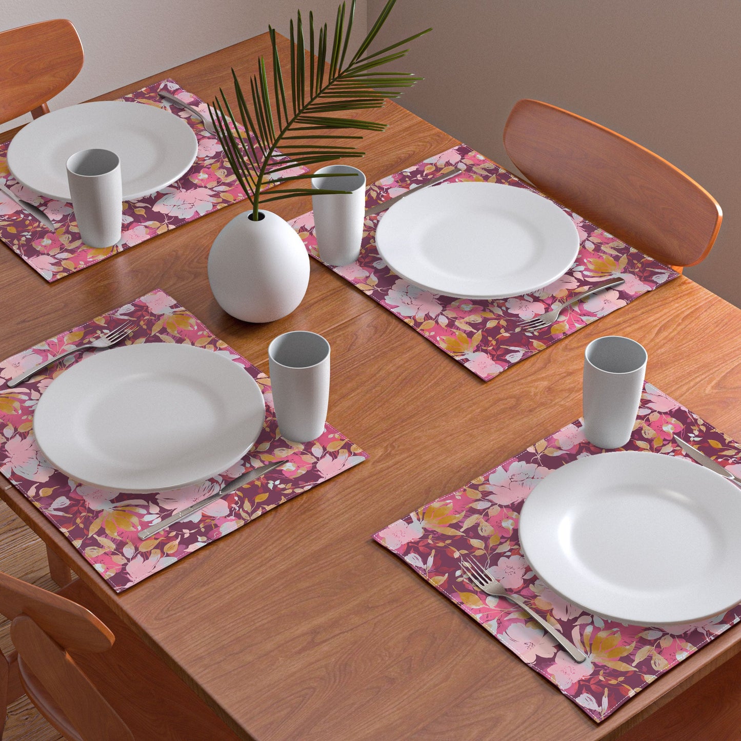 Marta Barragan Camarasa Blossoming Burgundy Fall Placemat