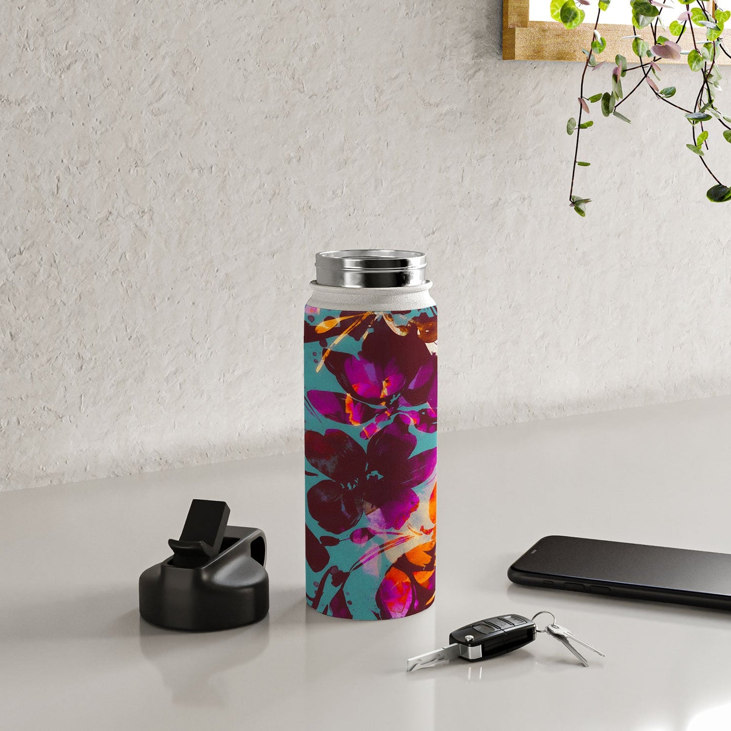 Marta Barragan Camarasa Bold Floral Expression Water Bottle