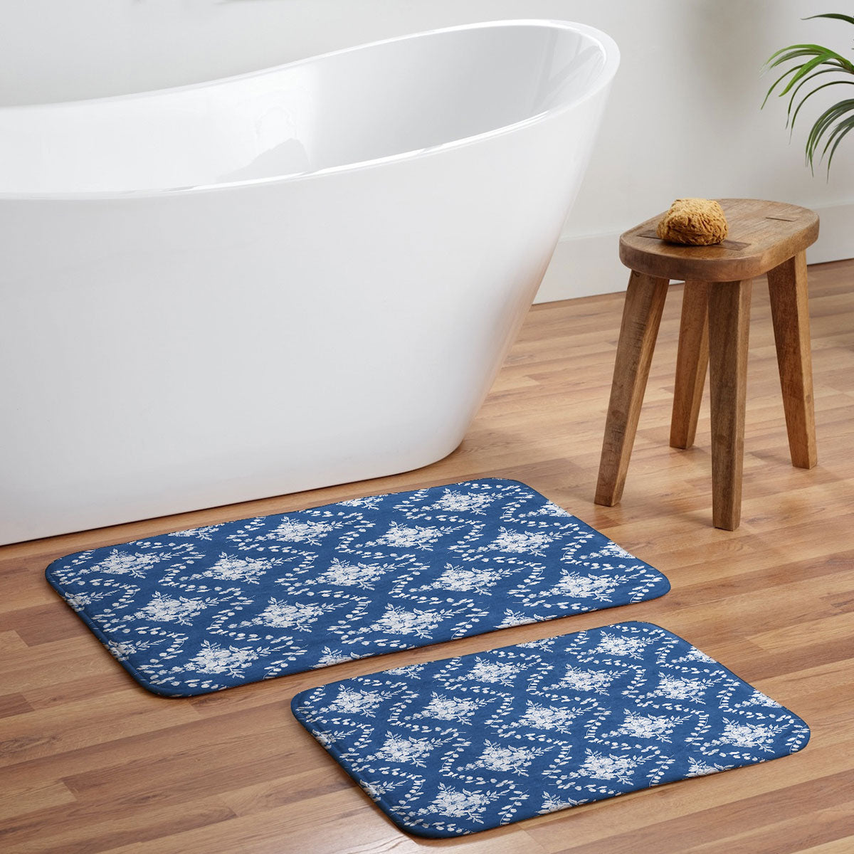 Marta Barragan Camarasa Chic Garden Whisper Memory Foam Bath Mat