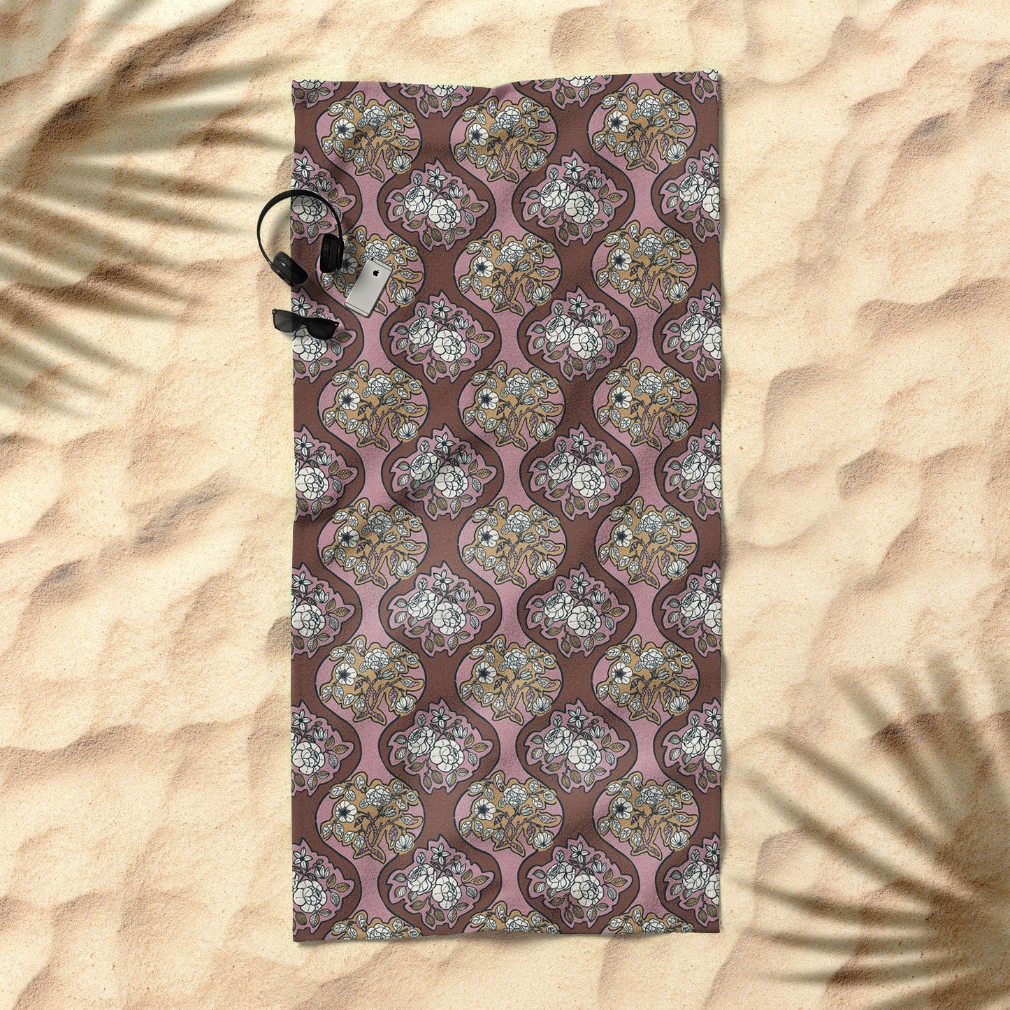Marta Barragan Camarasa Classic Floral Arrangement Beach Towel