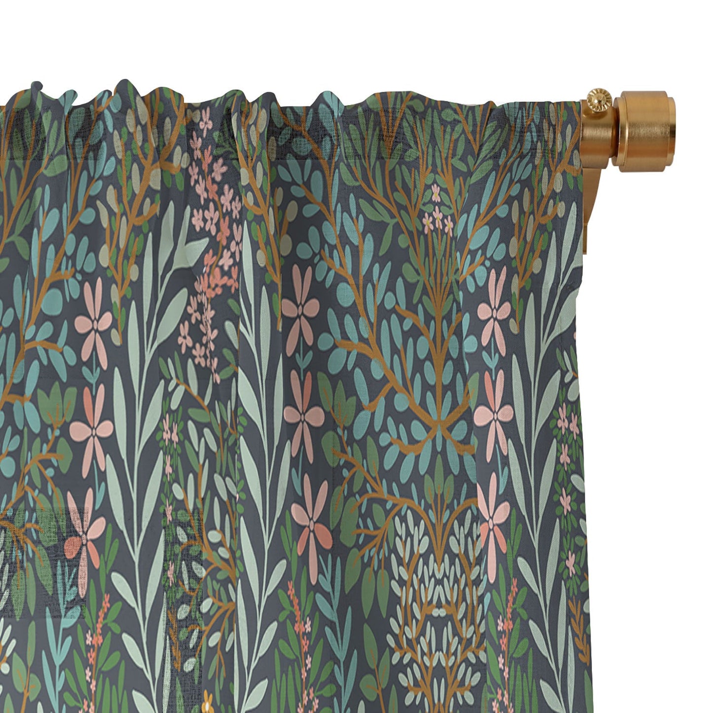 Marta Barragan Camarasa Enchanted Woodland Oasis Sheer Window Curtain