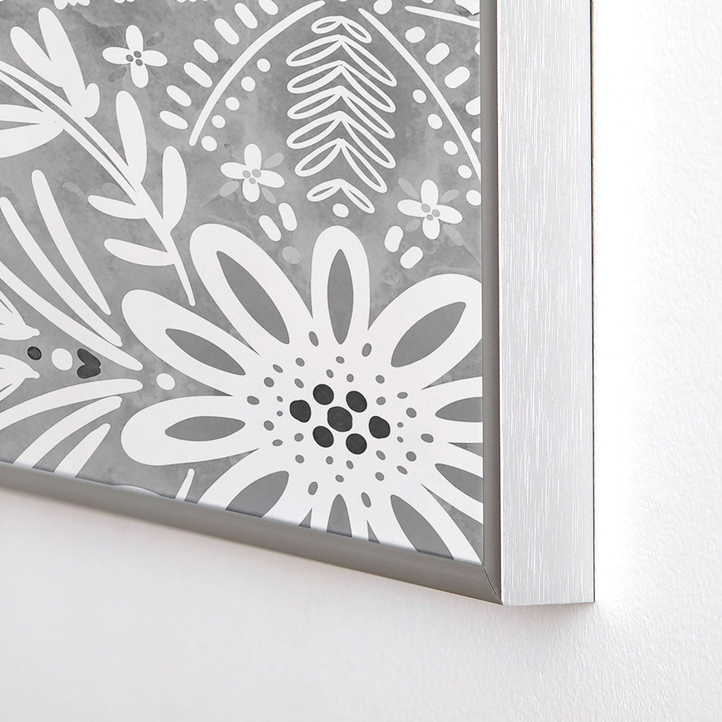 Marta Barragan Camarasa Intricate Floral Symmetry Square Metal Framed Art Print