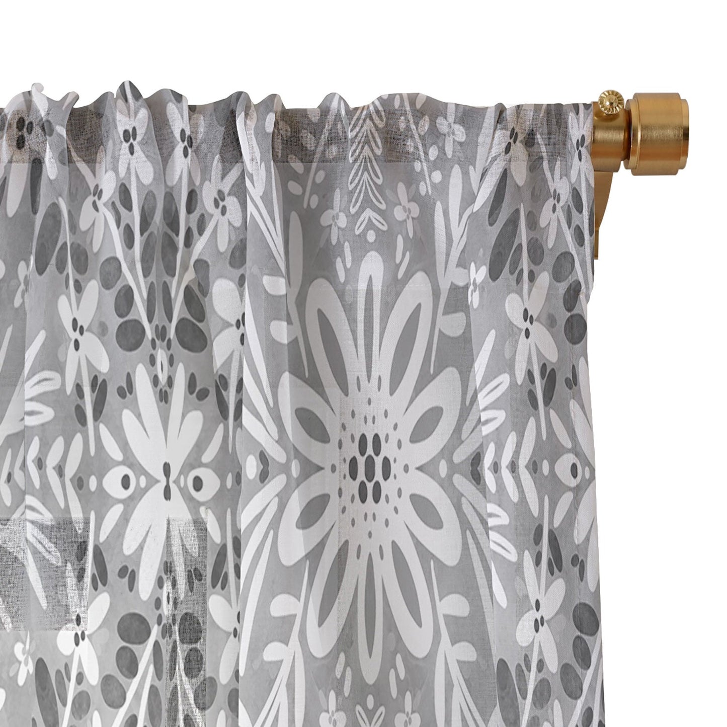 Marta Barragan Camarasa Intricate Floral Symmetry Sheer Non Repeat