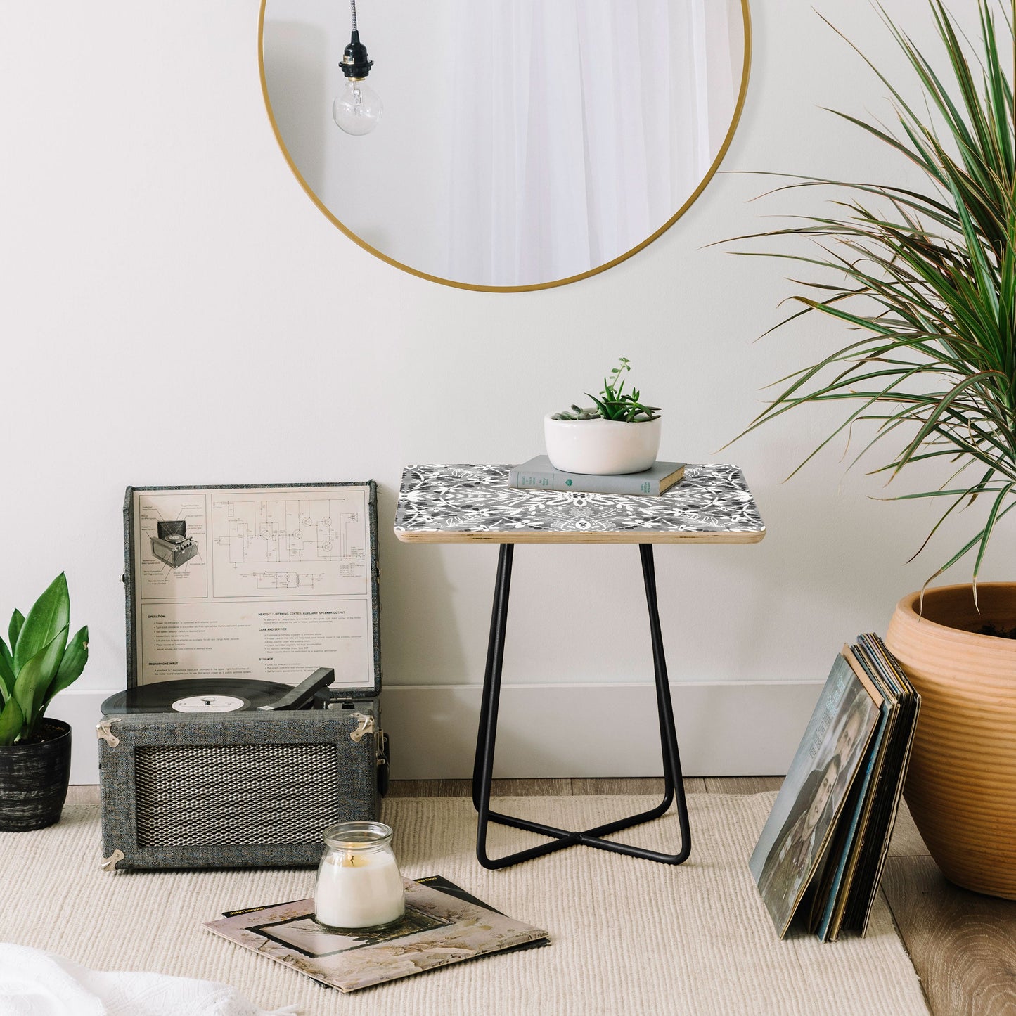 Marta Barragan Camarasa Intricate Floral Symmetry Side Table