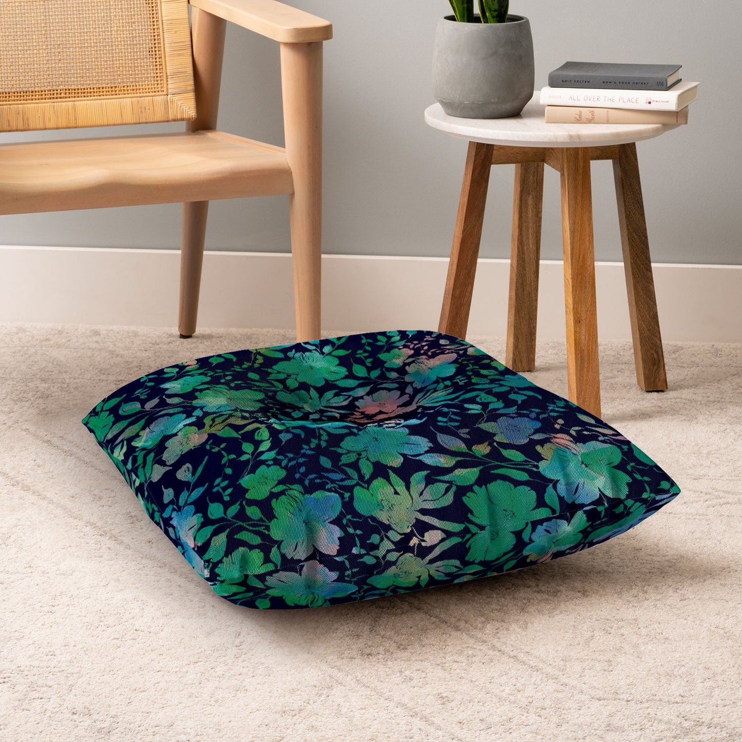 Marta Barragan Camarasa Lush Evening Botanicals Floor Pillow Square