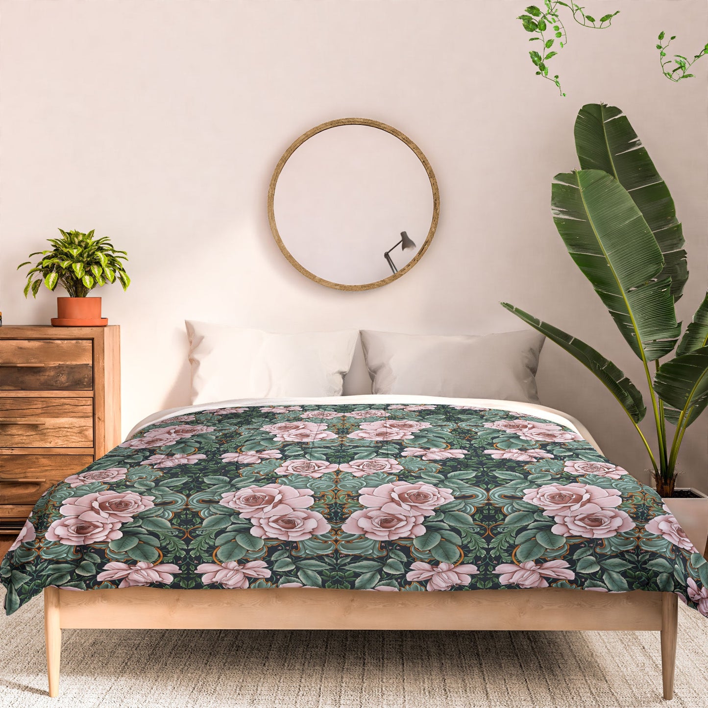 Marta Barragan Camarasa Ornate Vintage Rose Garden Comforter