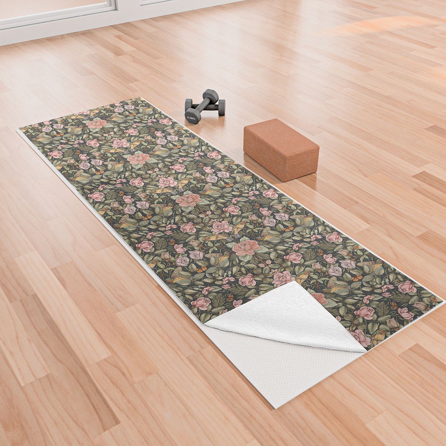 Marta Barragan Camarasa Victorian Garden Beauty Yoga Towel
