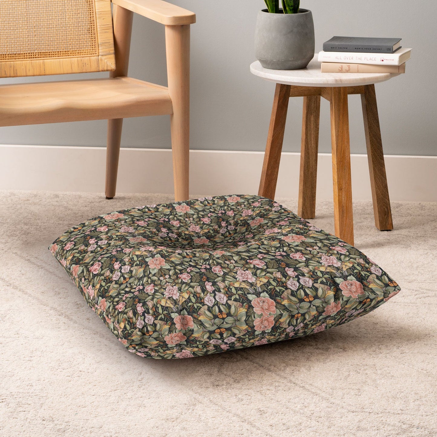 Marta Barragan Camarasa Victorian Garden Beauty Floor Pillow Square